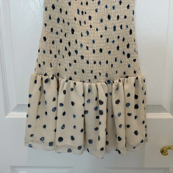 Aritzia Wilfred Eldorado Dress in Birch/Classic Navy Size XS - Picture 8 of 12